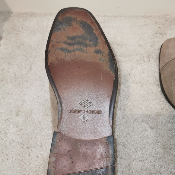 Joseph Abboud size 9 suede neutral shoes - Picture 6 of 6